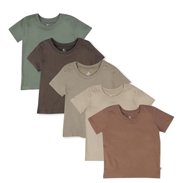 HonestBaby Multipack Short Sleeve T-Shirt Tee 100% Organic Cotton Infant Baby