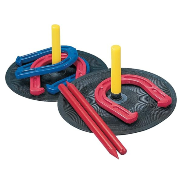 Champion Sports Indoor/Outdoor Horseshoe Set Red
